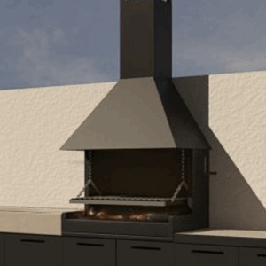 Barbacoa sobre encimera